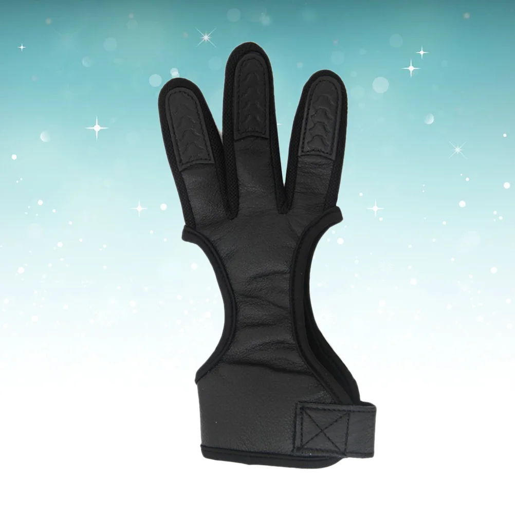 

Перчатка с тремя пальцами для рекурсивного охотничьего лука, оленя, средиземноморского цвета, защитное снаряжение с тремя пальцами, размер XL (черный)