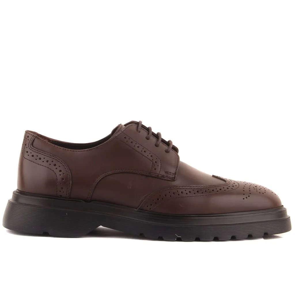 

Sail Lakers-brown leather lace-up men's casual shoes
