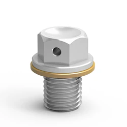 High - Performance Magnetic Oil Drain Plug Bolt Screw, M12xP1.5 (Silver)