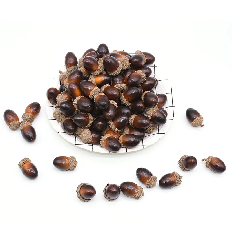 10/20/50pcs Artificial Mini Acorns Fake Foam Fruit And Vegetables Berries Flowers Merry Christmas Tree Decoration New Year Noel