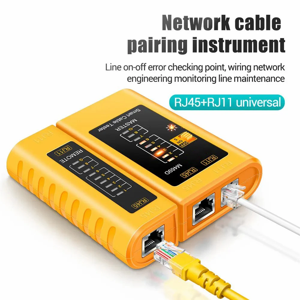 ズーム-ネットワークケーブルテスター,rj45,ケーブルテスター