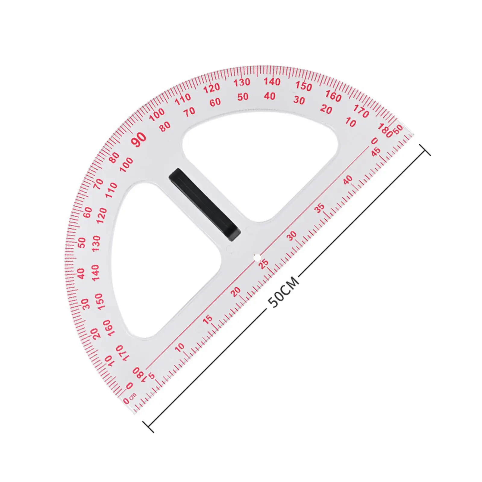분도기 수학 분도기(탈착식 손잡이 포함) 목수 19.69인치 도면