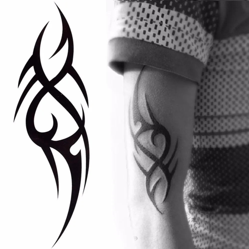 Stylish 3D New Man s Half Sleeve Arm Temporary Totem Tattoo Stickers Body Art Tatoos Boys