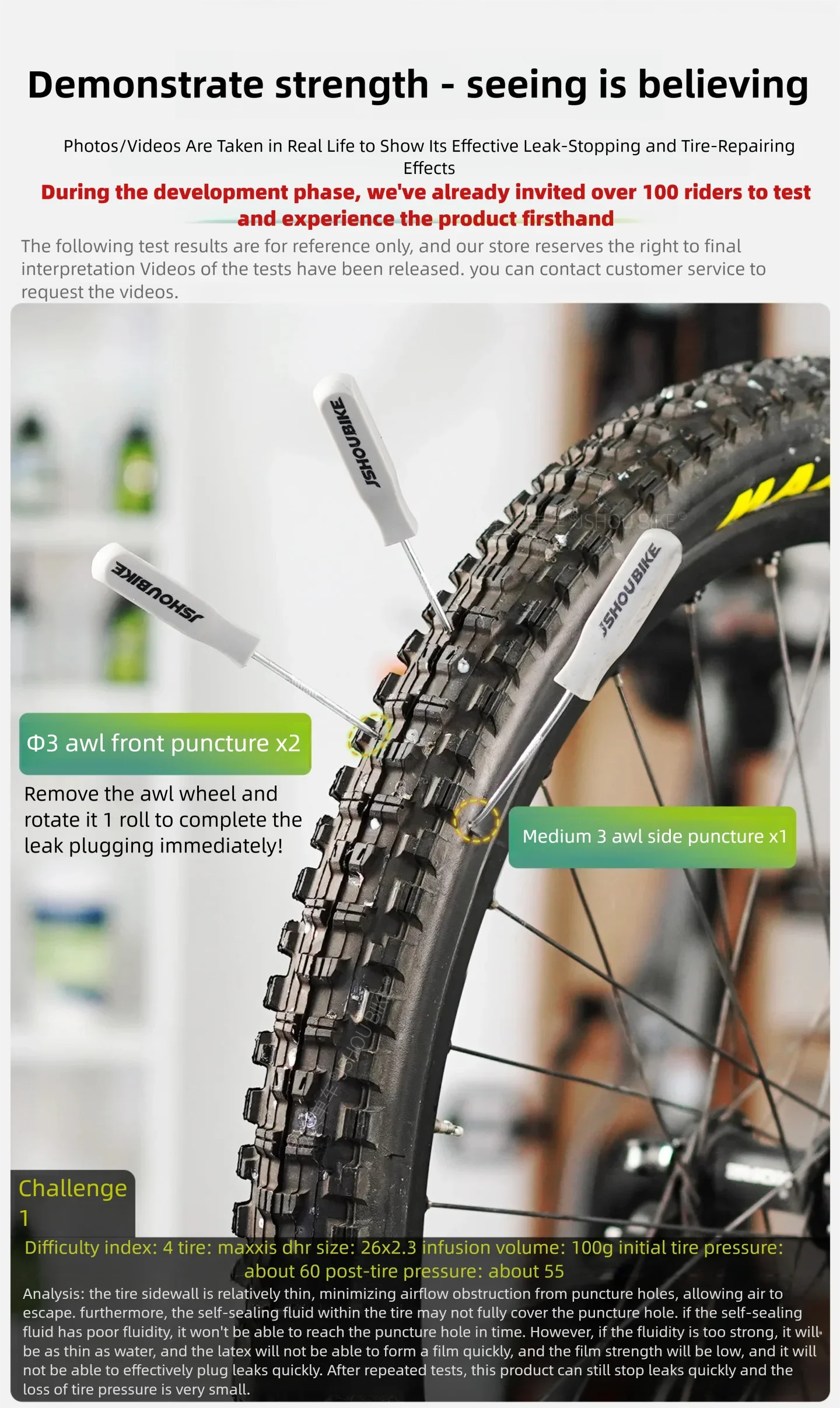 OVERTAKE 1/2/5 Flaschen MTB/Rennrad Pannenreparatur Reifendichtmittel für Tubeless Naturlatex Niedriges Ammoniak Fahrradzubehör – Detail 4