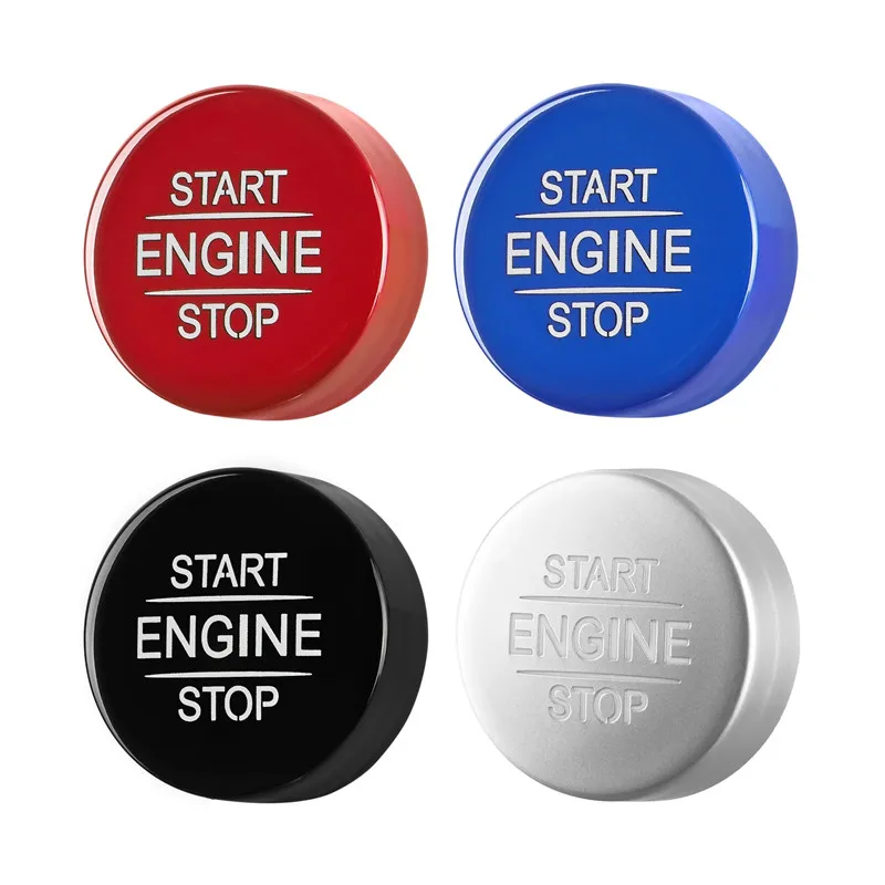 X AUTOHAUX Car Engine Start Stop Button Cover Trim Sticker Kit