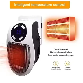 Heater 2025 New for Winter Home Portable Convenient Wall Mounted Room Heating Warm Air Blower Warmer Machine Electric Appliance