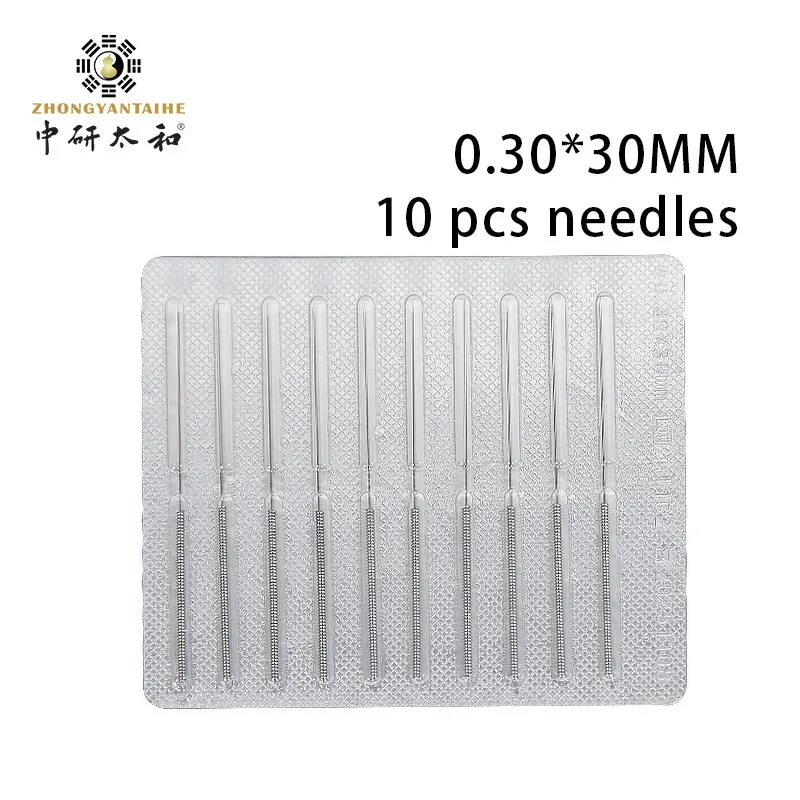 Disposable acupuncture needle ZHONGYAN TAIHE acupuncture needles flat handle aluminum foil 10PCS /lot for moxibustion