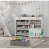 Toy Storage Organizer, Toy Bookshelf with 10 Fabric Bins and Movable Chest, Storage Cabinet for Playroom, School Bookcases 1