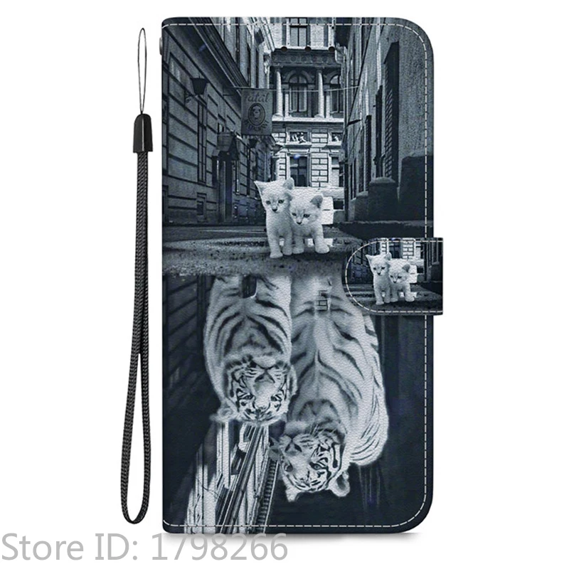 Elegant Colored Flower Wallet Phone Case - Magnetic Flip Leather Cover with Cute 3D Pattern