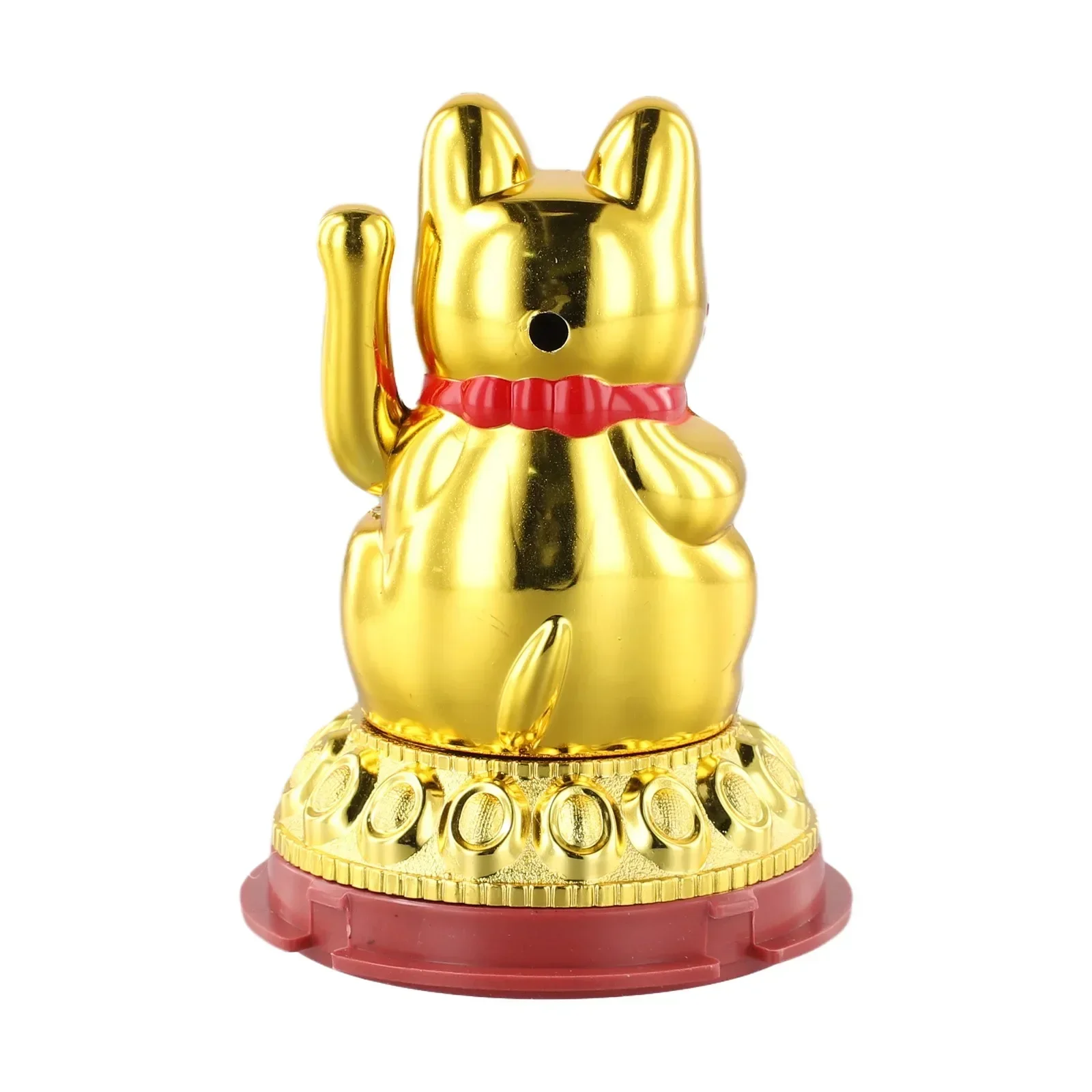 Eco Friendly Solar Waving Lucky Cat Ornament 1pcs Continuous Swinging Motion Enhances The Ambience Of Coffee Shops