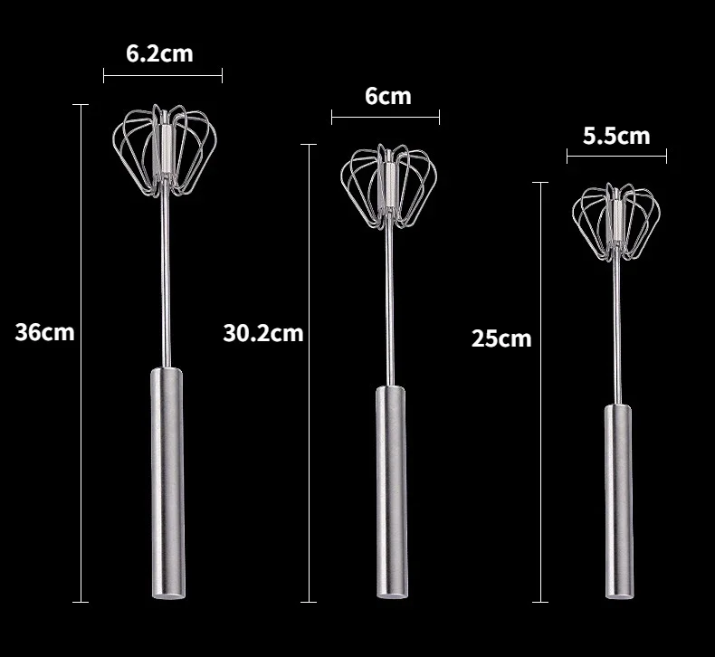 Description Picture 2 of itemStainless Egg Beater Semi-Automatic Egg Tools Egg Stiring Cream Whisk Manual Mixer Household Kitchen Baking Accessories
