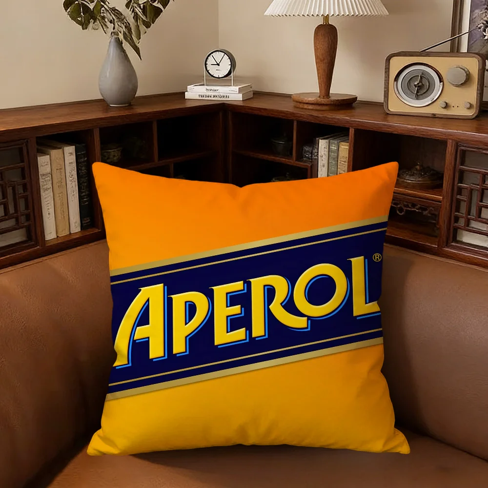 A-Aperol 로고 S-Spritz-z 쿠션 커버 베개 인쇄용 소파 장식 홈 카룸 커피숍 오피스 북유럽 심플리시티