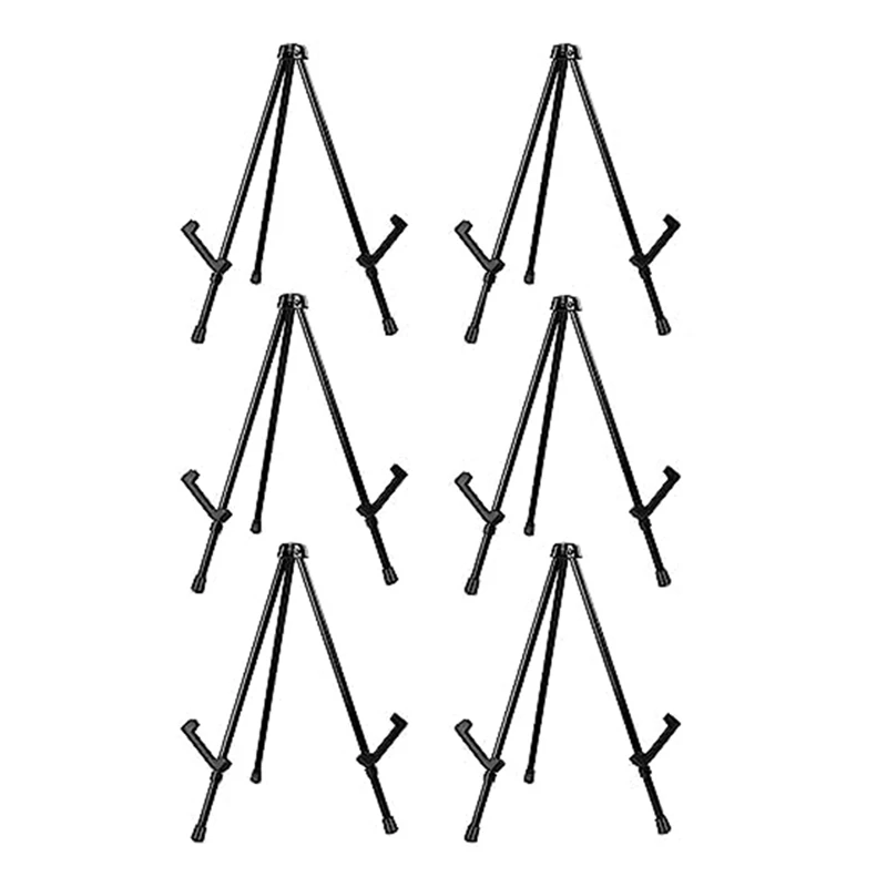 

6 Pcs Easel Portable & Adjustable Collapsible Table Tripod Easels Stand, For Canvas Paintings