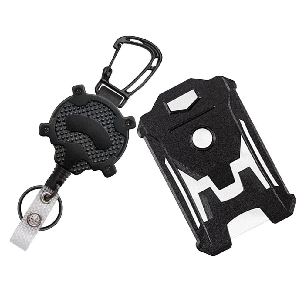 

Retractable Badge Holder Scrunchies Black Card Sleeve Telescopic Blaclight Lanyard Id Abs