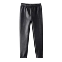 Faux PU Leather Children Kids Girls Leggings Thin Skinny Baby Slim Legging for Spring Autumn Long Pants 3