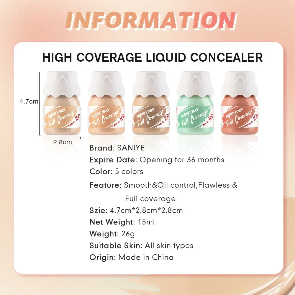 Makeup cosmetics,makeup cream Long-lasting Concealer Cream Face Foundation Makeup Cover Acne Dark Circles Matte Professional Base Makeup Cosmetics