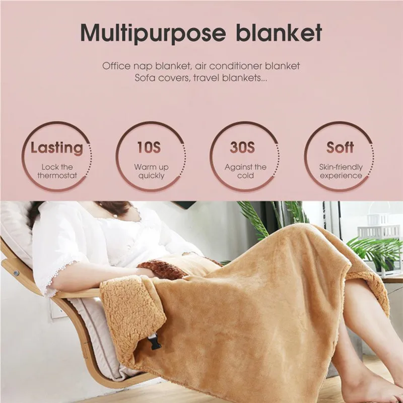 Electric Blanket USB Warm Bed Heater Thermostat Power Bank Electric  Mattress Pad Home Office Soft Heating Pocket Blanket Shawl - AliExpress