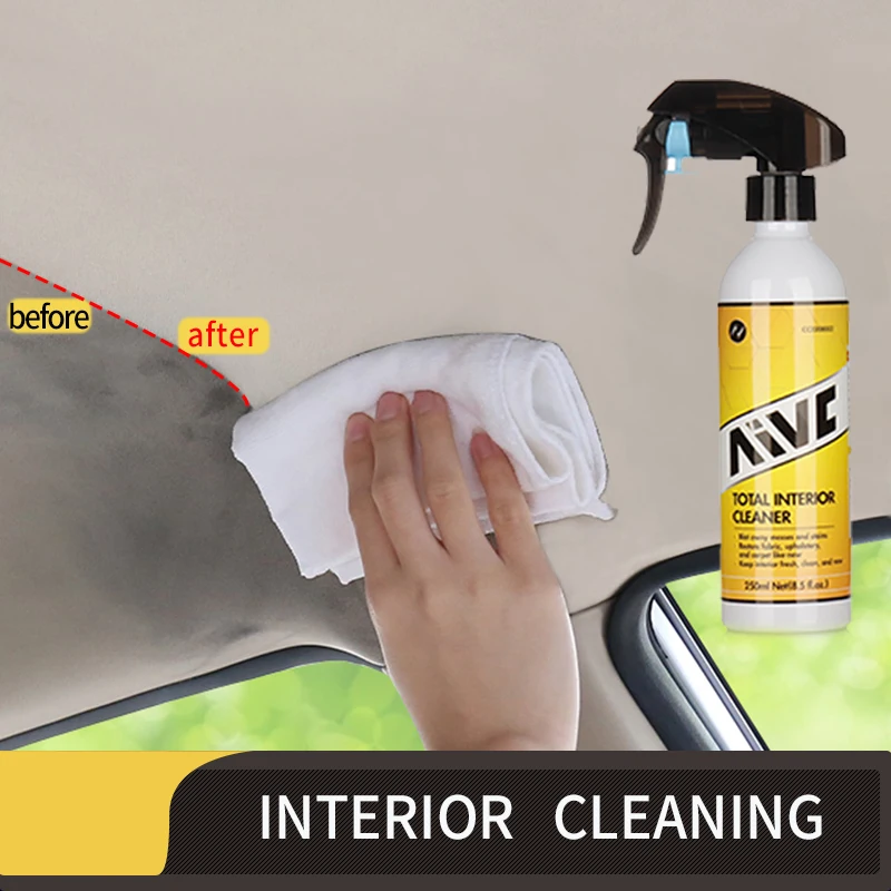 30/50ML Car Interior Cleaning Agent Car Ceiling Cleaner Leather Flannel  Woven Fabric Water-free Agents for Car Roof Cleaning - AliExpress