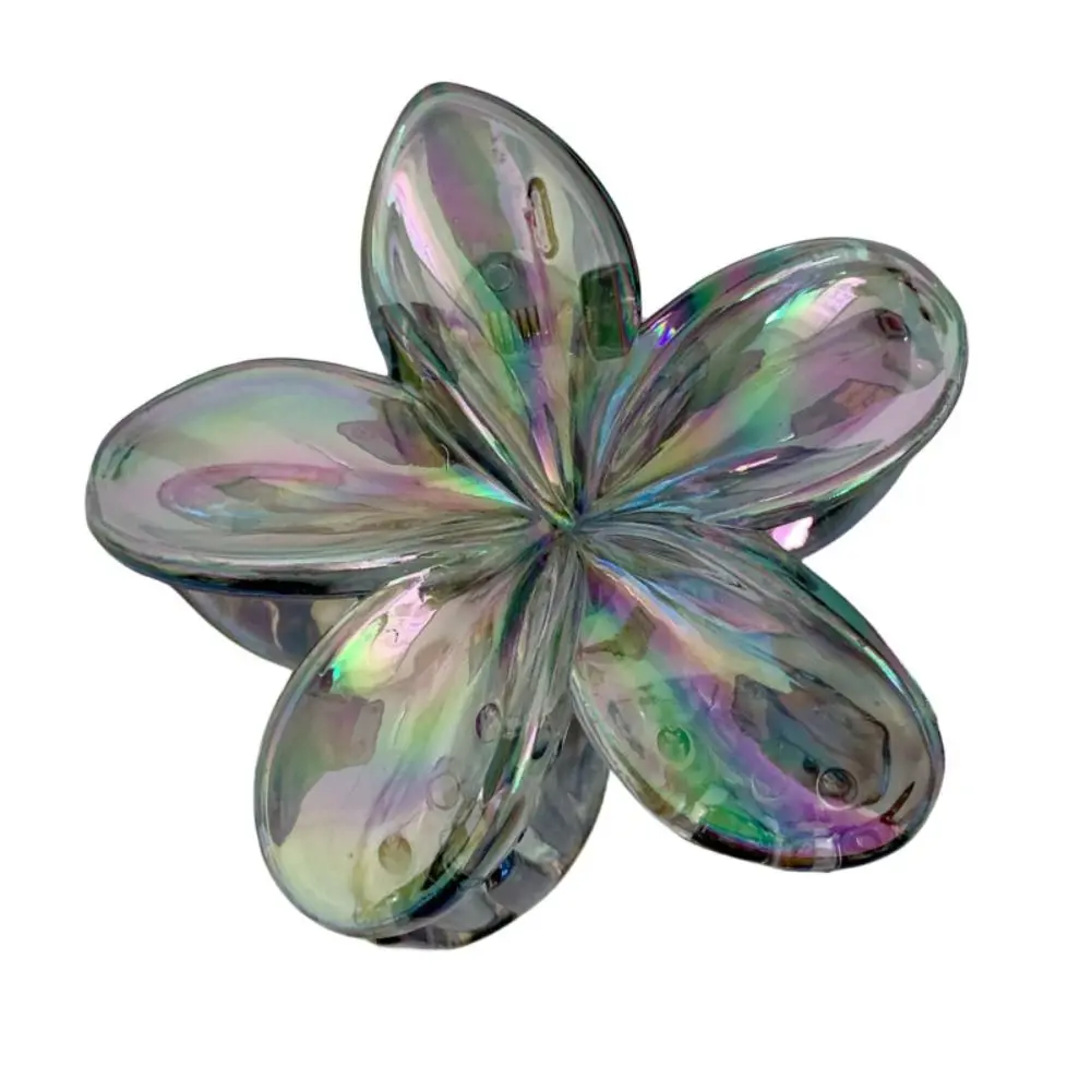 

Hairpin Flower Hair Clip Cute Grab Clip Plastic Large Hair Claw Geometry Blingbling Transparent Hair Clip Vacation