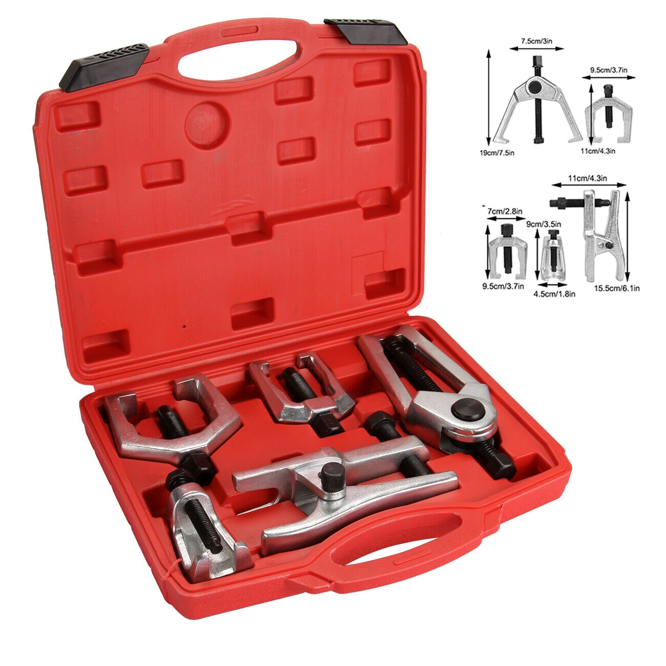 Amonstar5pcsBallJointSeparatorExtractorPullersKitPitmanArmPullerAutoToolSetRemover