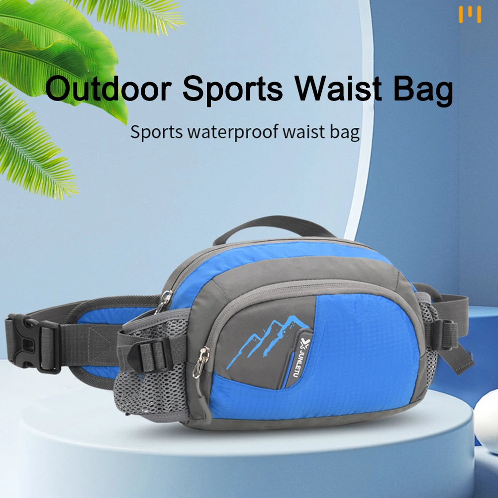 Fanny Pack Running Belt Purse Bum Bag Women Men Nylon with Bottle Holder Waterproof for Cycling for Running Hiking for Hydration 3