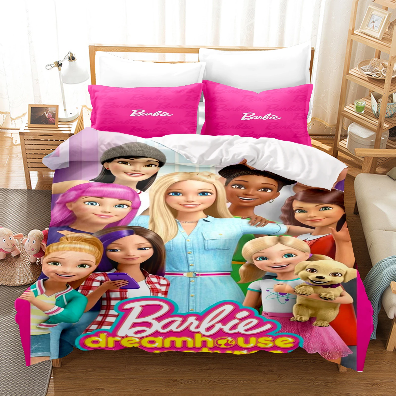 Barbie Duvet Cover Set Suitable For Children And Adults Bedding