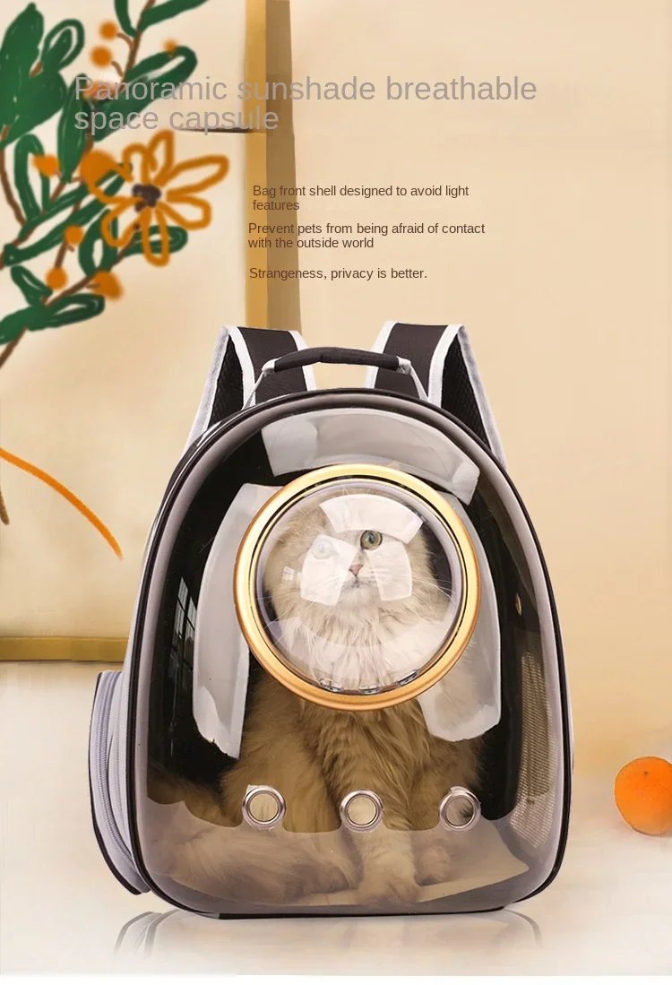 Manufacturer directly supplies cat bags pet backpacks portable transparent space capsules cat supplies breathable backpa