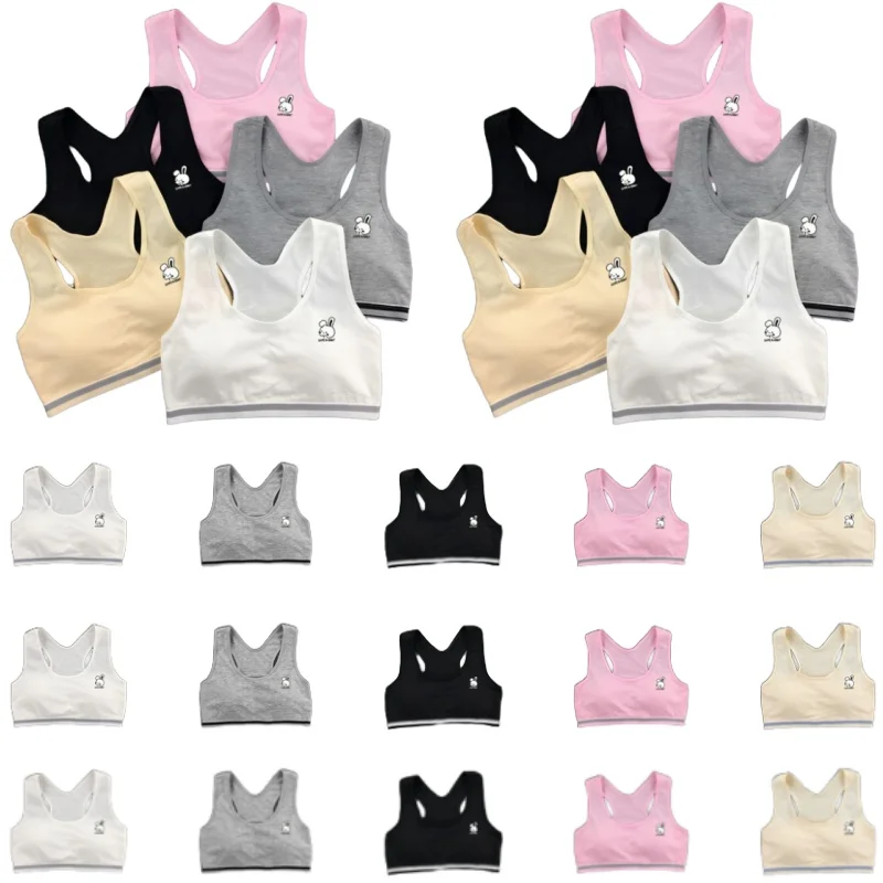 NEW Summer GirlsDevelopmental Vest Underwear Children's Chest Wrapping Junior High School Primary School Girls' Bra Small Half