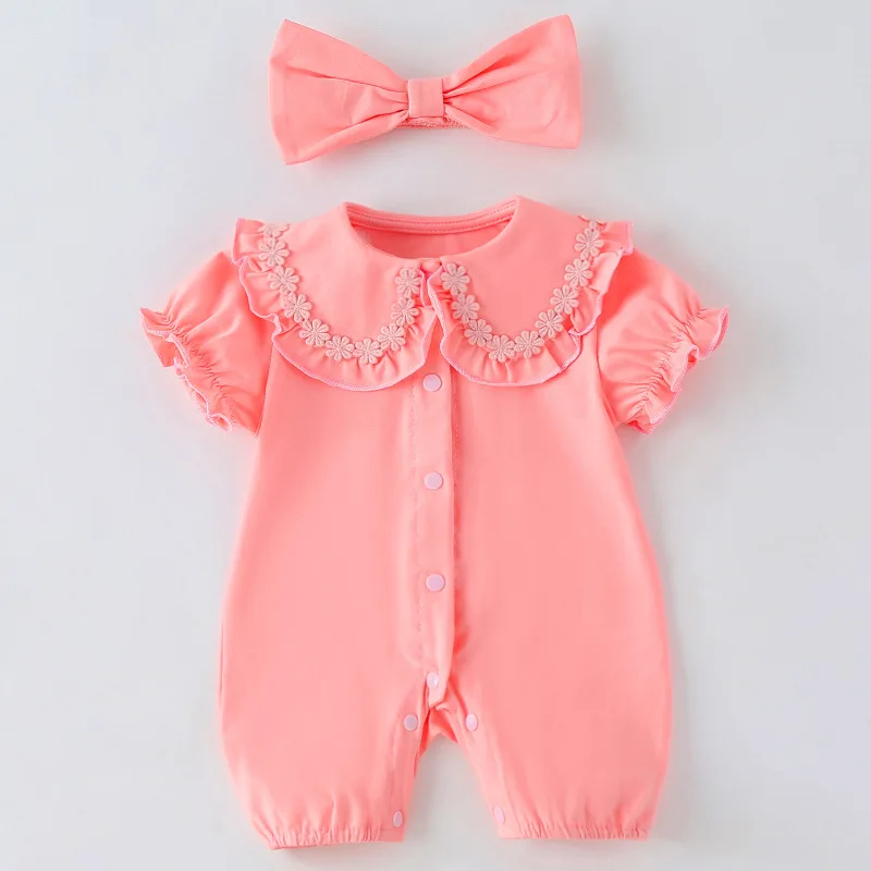 

Rompers Bodysuits for Infants Children's Clothing Girls Newborn Summer Dress Girl Short-sleeved Baby Jumpsuit Baby Clothes