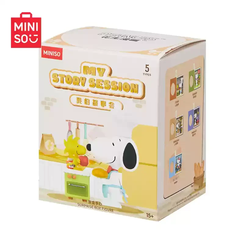 thumbnail image 1 of MINISO Original Snoopy Cartoon Blind Box New Arrival Anime Figure My Story Series Mystery Box Cute Figurine Doll Collection Gift, 1 of 5