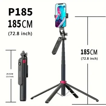 Portable camera tripod with wireless remote control and 360 ° rotation for video recording, video recording, and live streaming 2