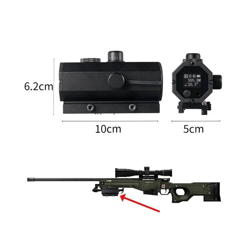 ZIYOUHU MINI8 Laser Real-time Rangefinder Red Dot Assisted Rangefinder/velocimeter Motion Type Rangefinder 1200m