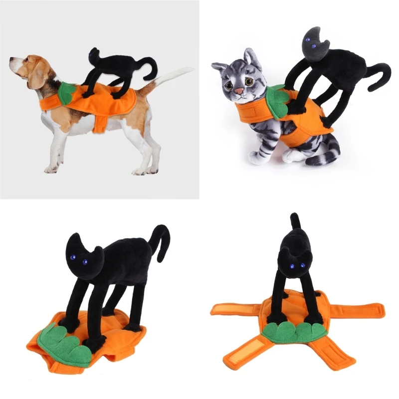

Halloween Costume for Pets, Black Cat Costume, Cosplay Clothes, Novelty