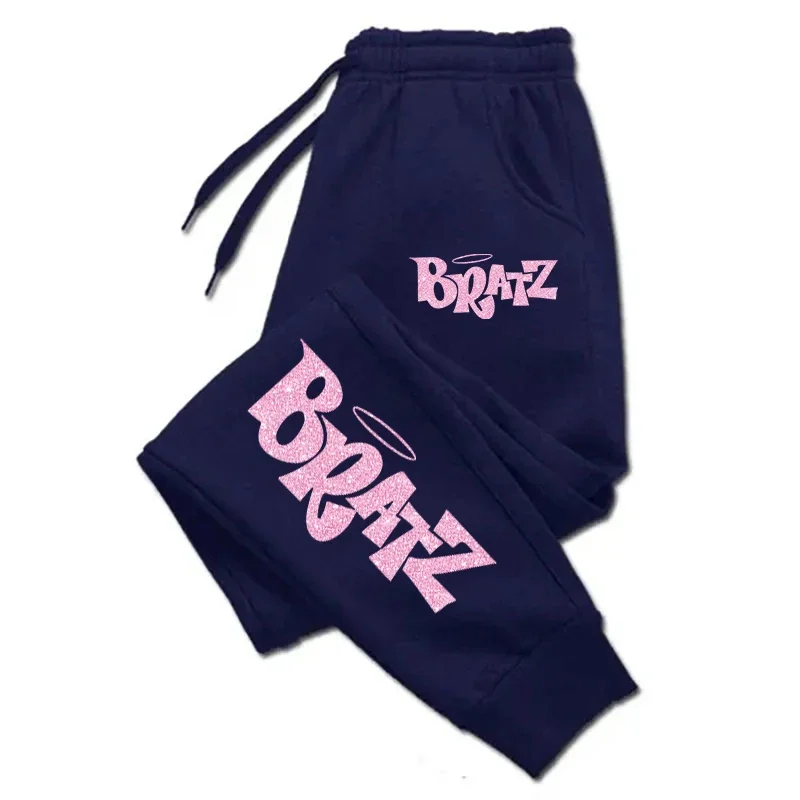 Men Pants Bratz Pink Printing Pocket Running Sweatpant Leggings Baggy Gym Jogger Tracksuit Drawstring Sweat Trouser