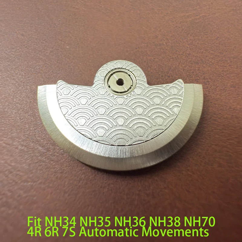 Customized Automatic Hammer Rose Gold Black Blue Silver Gold Watch Rotor Parts