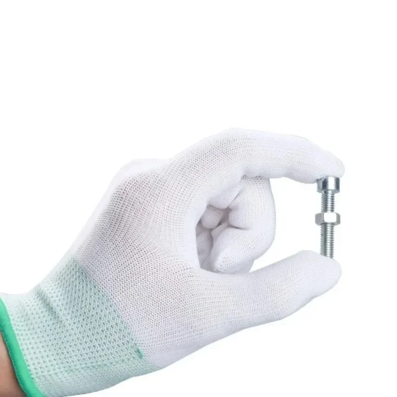 Anti Static ESD Safe Universal White Gardening Gloves Electronic Working Antiskid for Jewelry Finger Protective 2