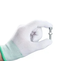 Anti Static ESD Safe Universal White Gardening Gloves Electronic Working Antiskid for Jewelry Finger Protective 2