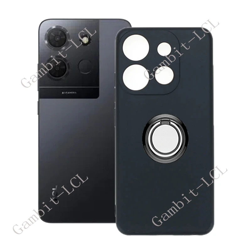 Enhanced Shockproof Back Ring Holder Phone Case - Soft TPU Material