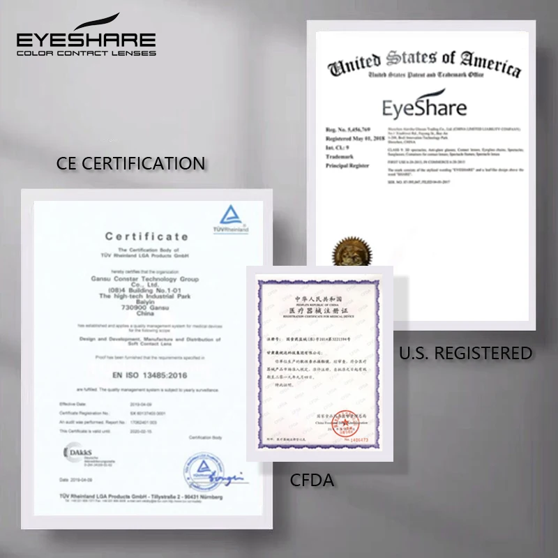Рисунок 6 - Цветные контактные линзы EYESHARE для глаз