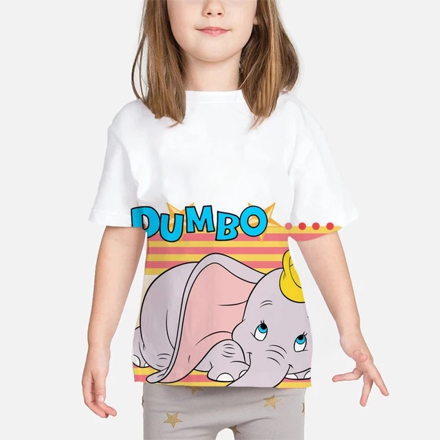 Camiseta con estampado de Dumbo de Disney para niños y niñas, camiseta bonita, Blusa de manga sudadera informal de verano, ropa de moda _ - AliExpress Mobile