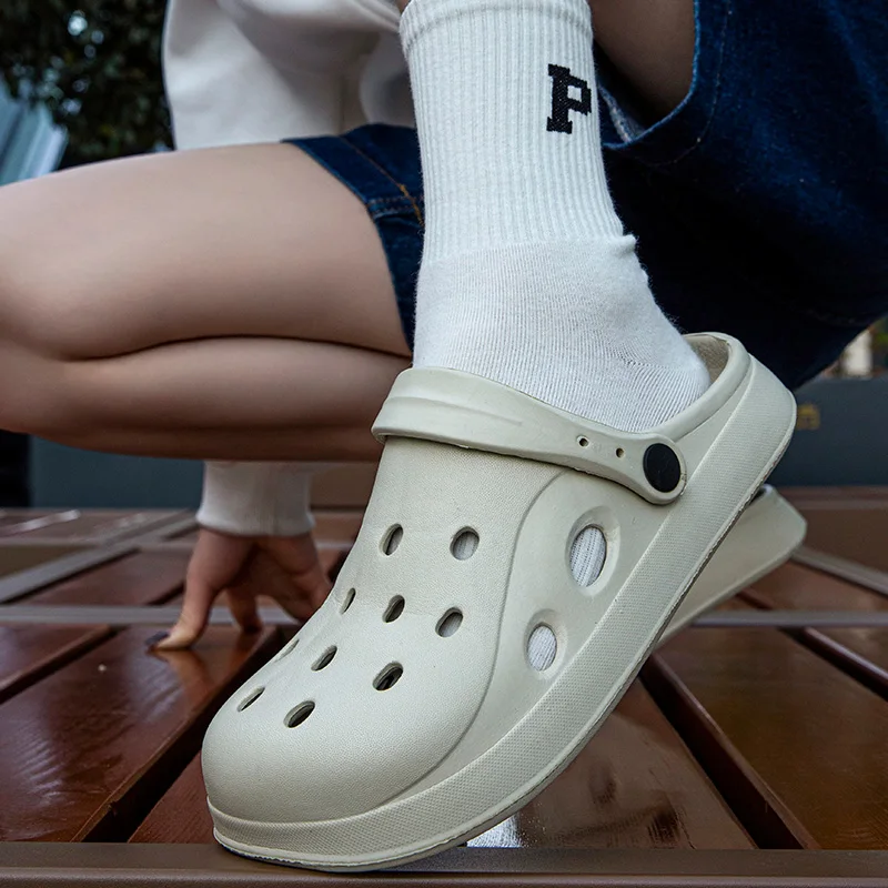 Women Clogs Summer Women Sandals Thick Bottom Home Slides Soft EVA Dry Wedges Platform Garden Shoes Beach Sandals Home Slippers 2