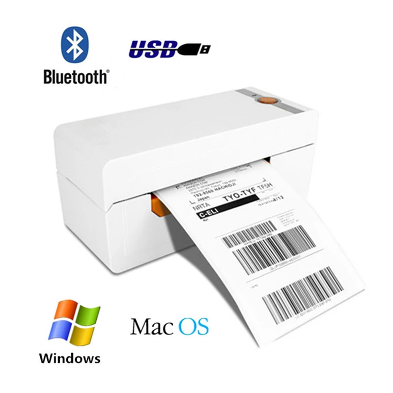 Upgraded 4 "Shipping Label Express Waybill Commodity Price Sticker 48-108mm USB Bluetooth Thermal Barcode Printer With Bracket mini photo printer canon