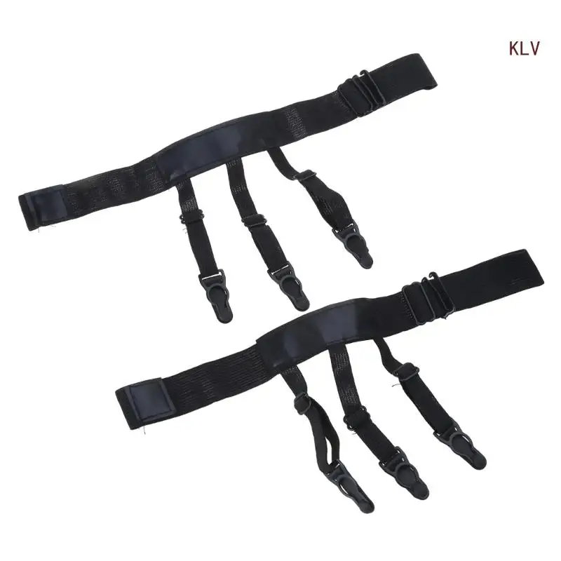 Men suspenders braces Trendy shirt stays holder Man leg suspenders Fashion shirt braces Elastic uniform business strap Garters 1pair