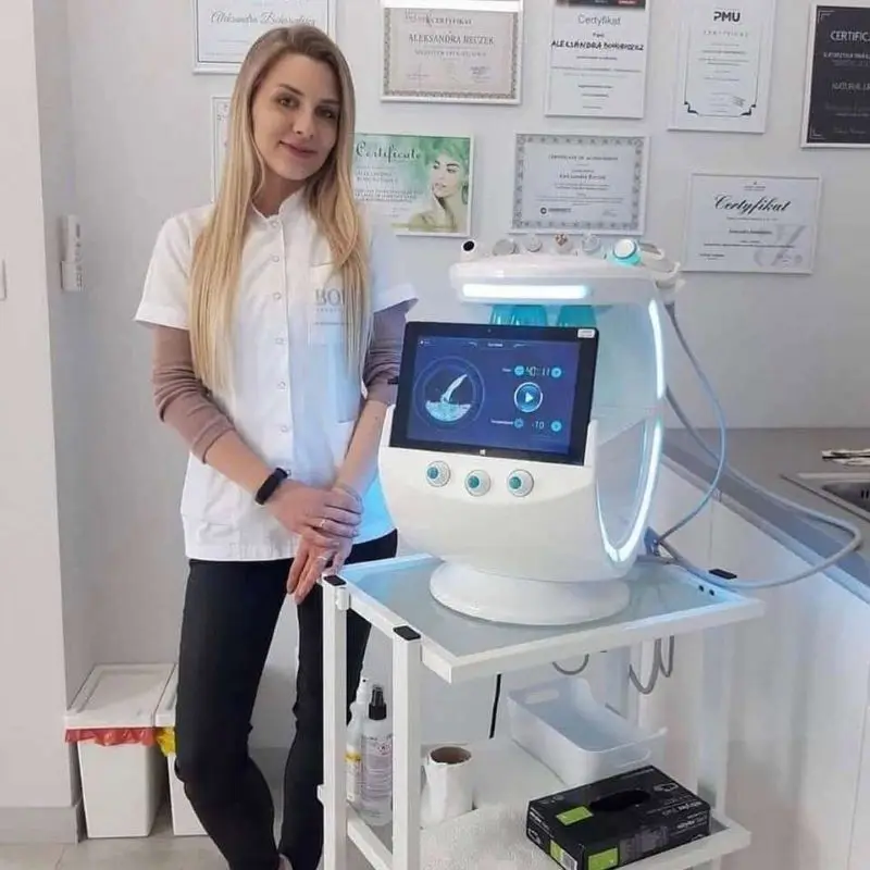 

Smart Ice Blue Skin Analyzer 7 In 1 Hydro Dermabrasion Facial /Diamond Microdermabrasion Oxygen Peel Aqua Machine
