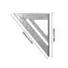7 Inch Imperial Triangle Ruler 90 Degree Thickened Angle Ruler Aluminum Woodworking Measuring Straight Angle Ruler Silver 3