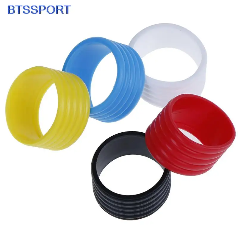 

4pcs Tennis Racquet Band Overgrips Stretchy Tennis Racket Handle's Rubber Ring Silicone Tennis Racket Grip Ring