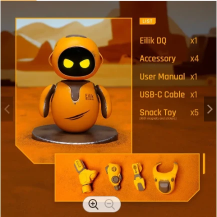 Eilik Intellect Robot AI Smart Future Robot Doll Voice Robot Electronic  Toys Creative Intellect Study Desktop Companion Kid Gift