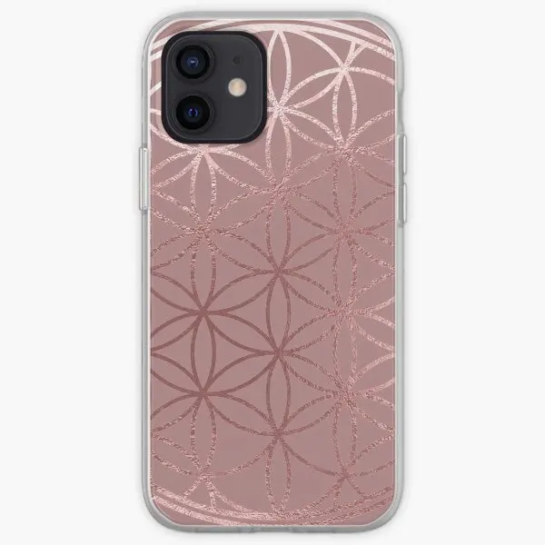 Flower Of Life Faux Rose Gold Iphone To Phone Case Personalizzabile Per Iphone 6 6S 7 8 Plus 11 12 13 14 Pro Max Mini X Xs Xr Max