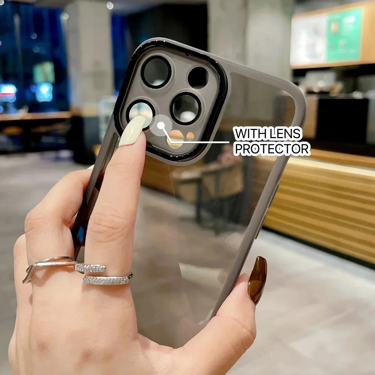 Soft Clear Silicone Lens Protective Cellphone Case