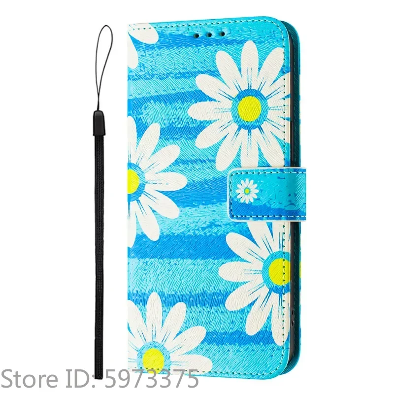 Premium Floral Leather Flip Wallet Case - Luxury Protective Cover